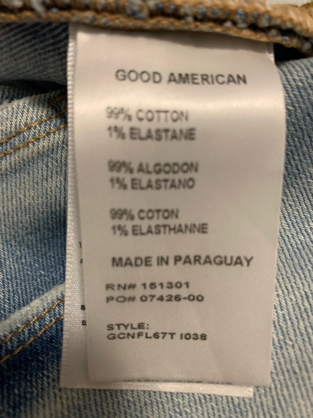 NWOT Good American Light Wash Denim Jeans in Pale Blue - Picture 4 of 6